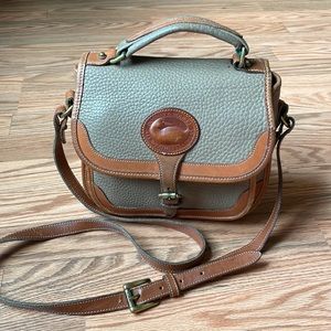 VTG Dooney & Bourke  Surrey Leather Top Handle and Crossbody Bag, 9Os,Rare find